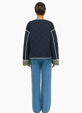 Staple the Label Hollis Puffer Jacket - Black/Olive