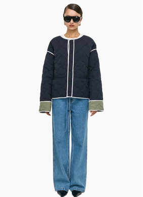 Staple the Label Hollis Puffer Jacket - Black/Olive