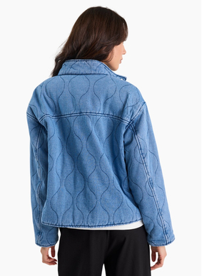 Stories Be Told Apex Storm Blue Denim Quilted Jacket
