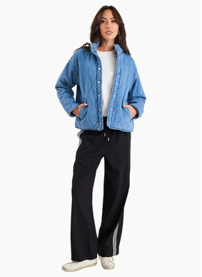 Stories Be Told Apex Storm Blue Denim Quilted Jacket
