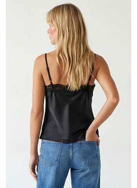 Ressi Classic Satin Lace Trim Cami