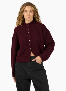 All About Eve Rosalia Cardigan  - Wine