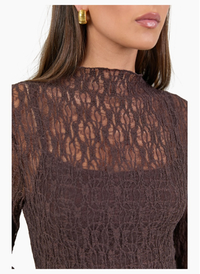 Among The Brave Giving Chocolate Lace Long Sleeve