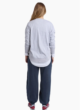 Foxwood Farrah Long Sleeve Top Grey Marle