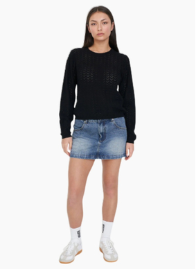 HUFFER CRUISE L/S KNIT TOP BLACK