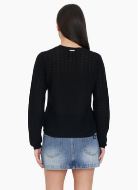 HUFFER CRUISE L/S KNIT TOP BLACK