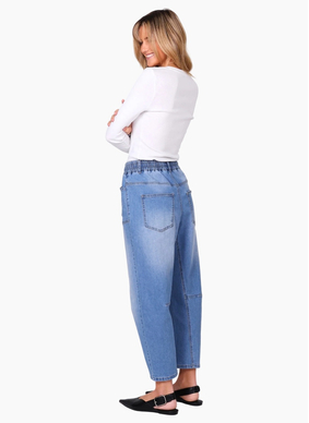 Monaco Leo Barrel Jeans - Blue