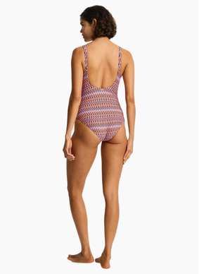 Sea Level Tessera Chain Link Longline One Piece