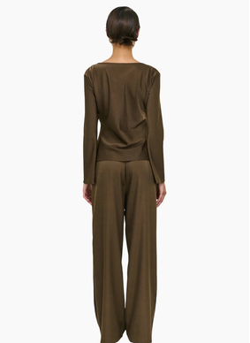 Staple the Label Dakota Bias Top - Espresso