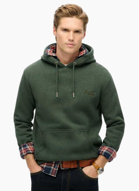 Superdry Essential Logo Hoodie Hb Deep Forest Green Marle