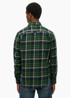 Superdry L/S Cotton Lumberjack Shirt Peyton Check Navy