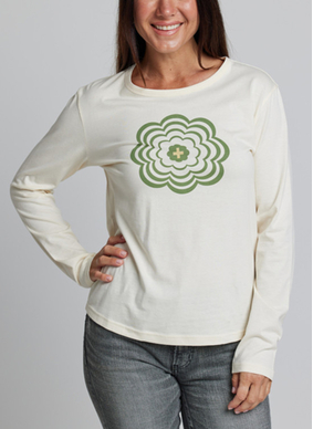 Stella + Gemma Cream Daisy L/S Tee