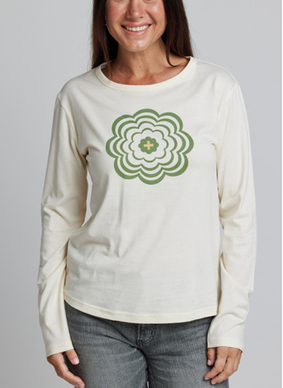 Stella + Gemma Cream Daisy L/S Tee