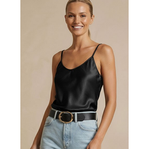 Bex Classic Satin Camisole - Black