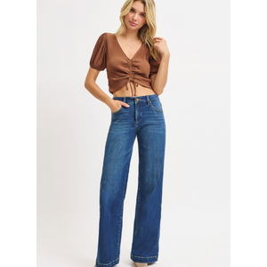 Scottie Mid Rise Wide Leg Jean