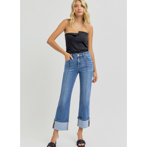 Dylan High Rise Straight Cuff Jean - Medium