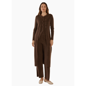 Betty Basics NASH KNIT LONG CARDIGAN-ESPRESSO
