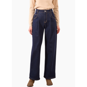 Molly Bracken Pleated Cuffed Jeans