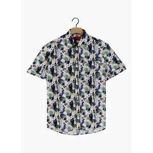 R.F Scott  Fields Short Sleeve Shirt Cobalt