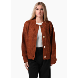 RPM CHUNKY CARDIGAN CARAMEL