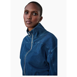 Joseph Ribkoff Denim Bomber Jacket-Denim