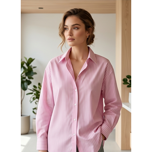 HARLEM Ashley Shirt - Pink/White Stripe