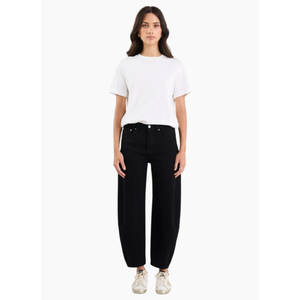 Among The Brave Graduate Mid Rise Barrel Leg Stretch - Black