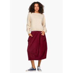 Boom Shankar Cord Guru Skirt Merlot