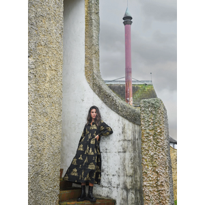 COOP LOOM WITH A VIEW Dress - Black/Gold