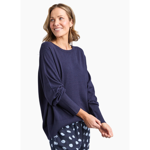 Elm Sunny Long Sleeve Knit Top - Classic Navy