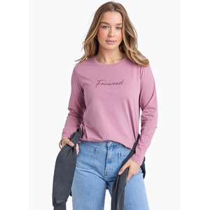 Foxwood SIGNATURE LONG SLEEVE TEE-DUSTY ROSE