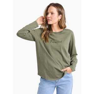 Foxwood SIGNATURE LONG SLEEVE TEE-KHAKI