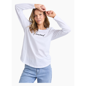 Foxwood SIGNATURE LONG SLEEVE TEE-WHITE