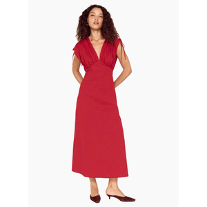 MinkPink Malia V-Neck Midi Dress - Berry