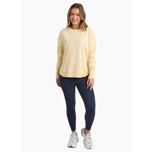 Foxwood Simplified Metalic Crew in Lemon/Pink