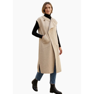 Grace & Harmony Scarlett Coat sleeveless Natural