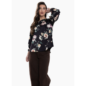 Leila + Luca LORENZA BLOUSE-INK BLOOM
