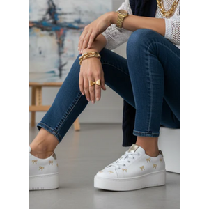 Minx LOVE KNOTS Sneaker - White/Gold