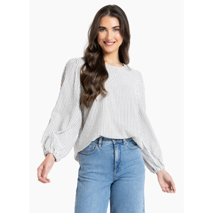 Seeking Lola BRILLIANCE BLOUSE-STRIPE