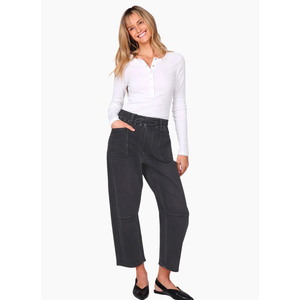 Monaco Leo Barrel Jeans - Black