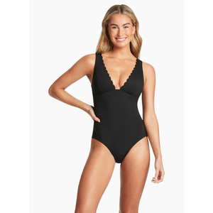 Sea Level Scallop Longline Tri One Piece