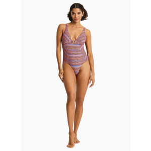 Sea Level Tessera Chain Link Longline One Piece