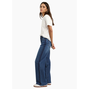 Stories Be Told Manhattan Side Stripe Wide Leg Jean