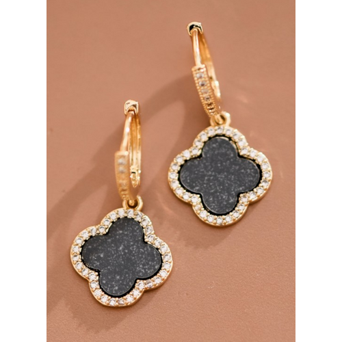 Black Clover Drop Earrings