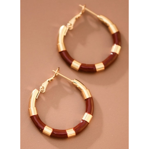 Plated Stainless Steel Hoop Earrings