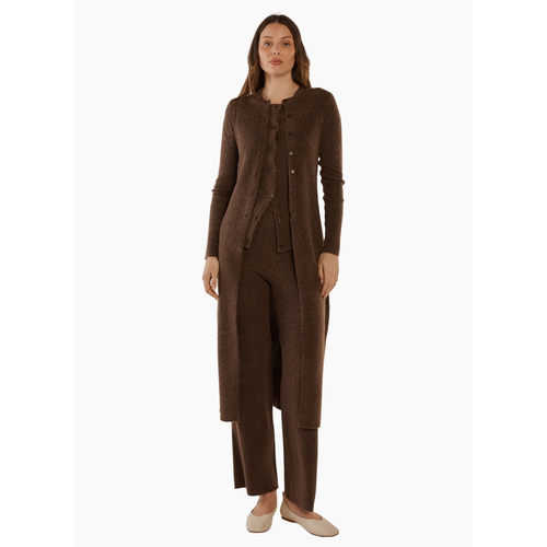 Betty Basics NASH KNIT LONG CARDIGAN-ESPRESSO