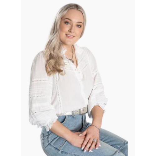 HARLEM Hadley Blouse - White