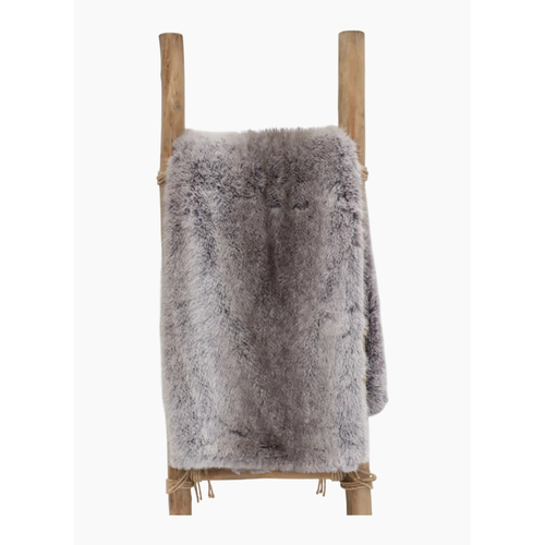 Le Forge Faux Fur Throw - Grey