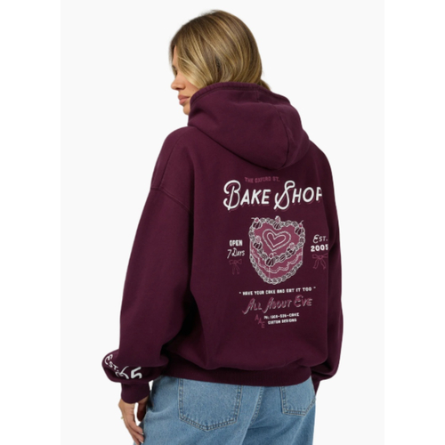 All About Eve BAKE SHOP HOODIE WINE