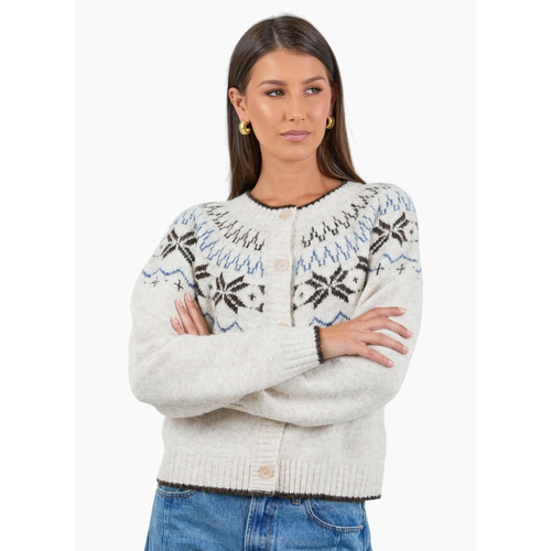 Among The Brave Shetland Oat Marle Fairisle Cardigan